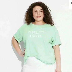 Mighty Fine Women’s Graphic T-Shirt size XL “ Meet Me At The Court "